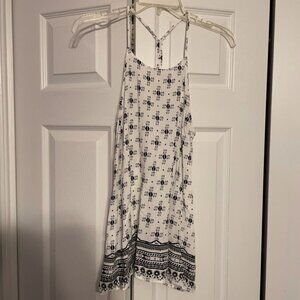 Old Navy White & Black Pattern Tank Top